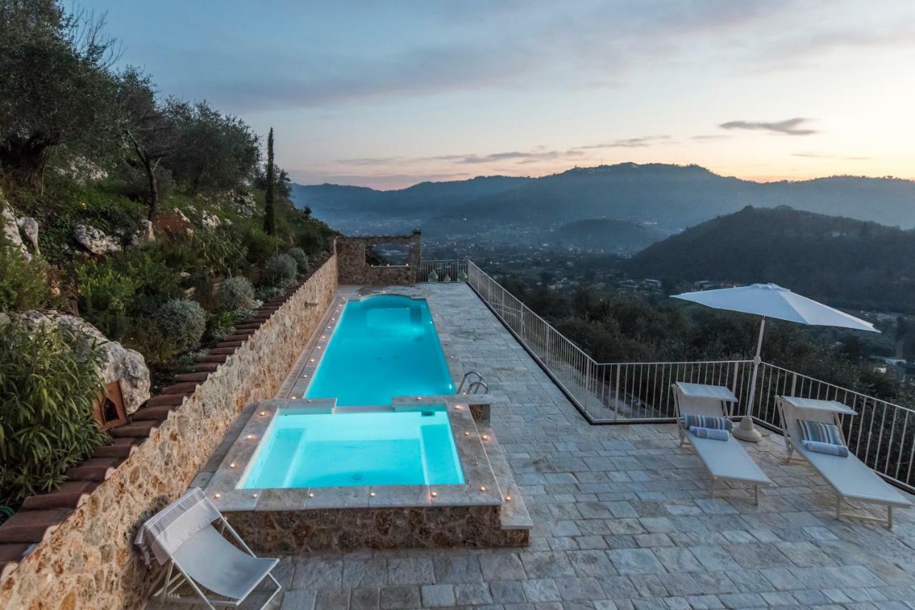 Charming Farmhouse In The Hills, Private Pool, Sea View, Dream Panorama Camaiore Exteriör bild