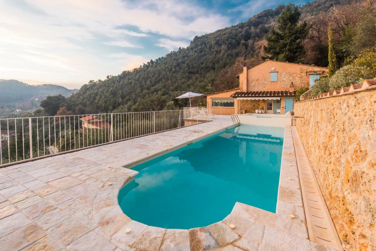Charming Farmhouse In The Hills, Private Pool, Sea View, Dream Panorama Camaiore Exteriör bild
